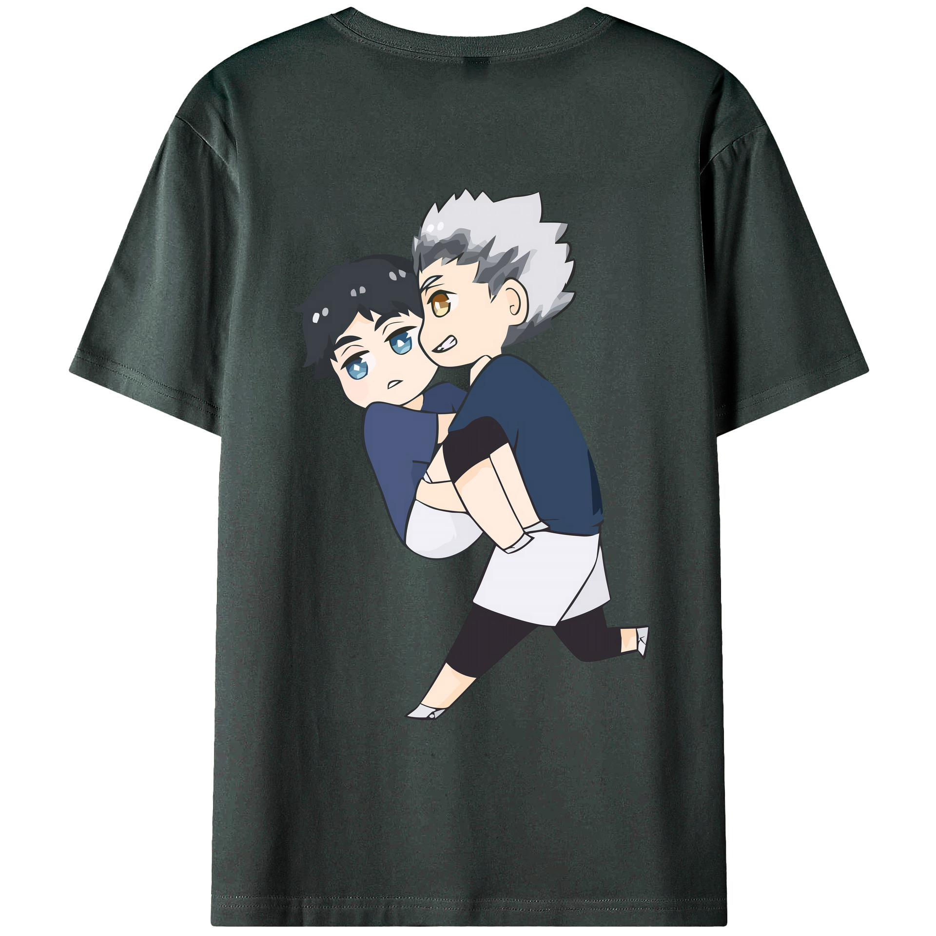 （画像用） ハイキュー!! Haikyu!! 綿100％ メンズ半袖Tシャツ（バックプリント） 通気性